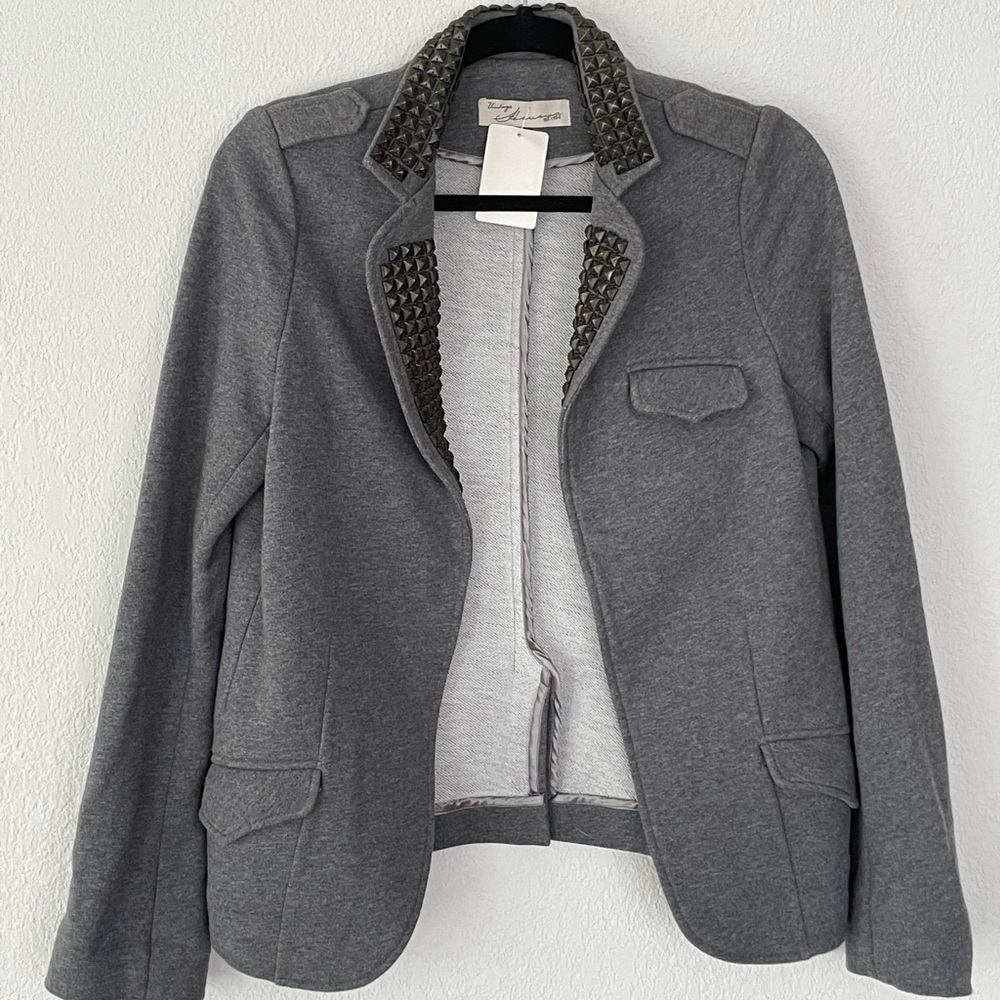 Vintage Havana Studded Knit Blazer